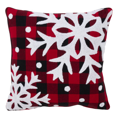 Coussin décoratif en coton buffalo écossais big flocon 