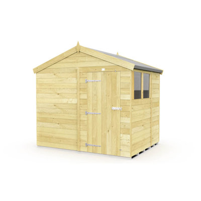 8ft x 7ft Apex Shed - Single Door with Windows