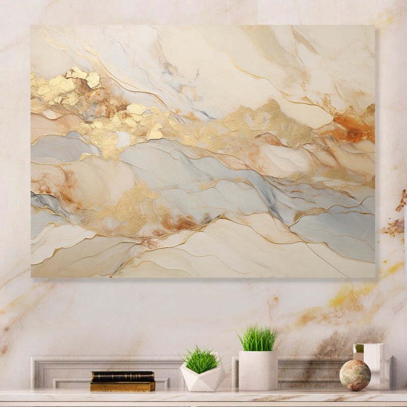 - Impression d'art mural abstrait en métal, H 30 po x l 40 po x P 1,5 po