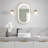 Effect LED-Illuminated Oblong Mirror Brushed Gold Frame with Frosted Strip-77066205