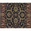 Tapis oriental bleu marine / cramoisi / brun en laine noué à la main 6 pi 1 po x 9 pi 3 po Trinity