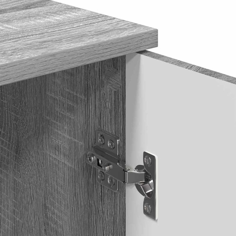 30cm Wall Mounted Bathroom Vanity Base Only, Grey Sonoma