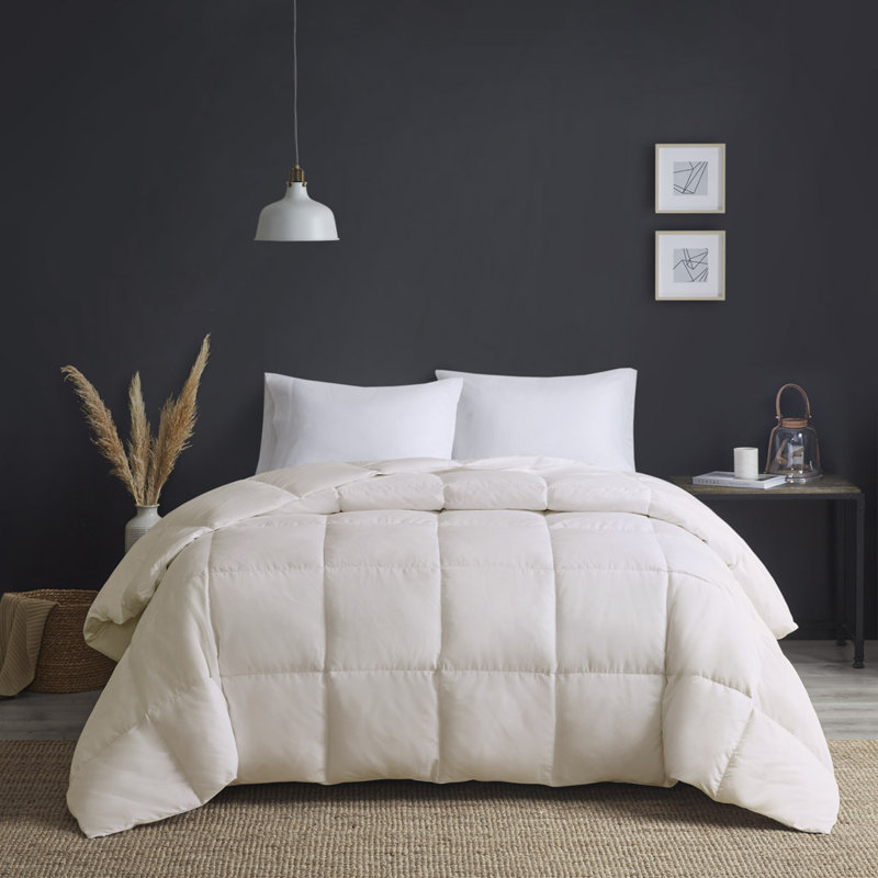 Édredon surdimensionné en duvet d'oie et surdimensionné, Édredon simple / simple TG, Crème, crème
