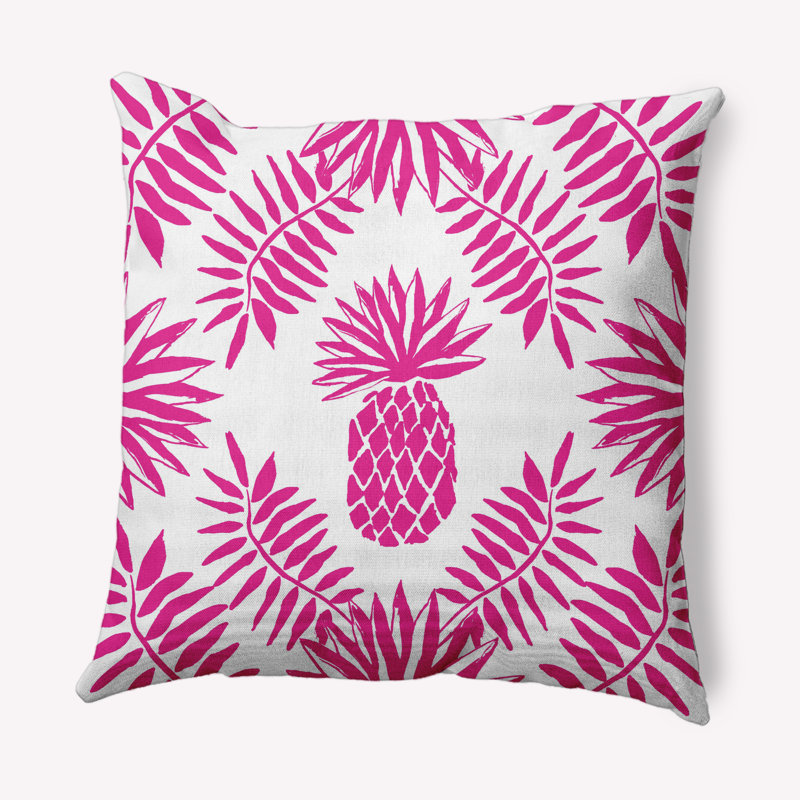 Coussin intérieur / extérieur Pineapple Leaves, 20 po x 20 po, Orchidée