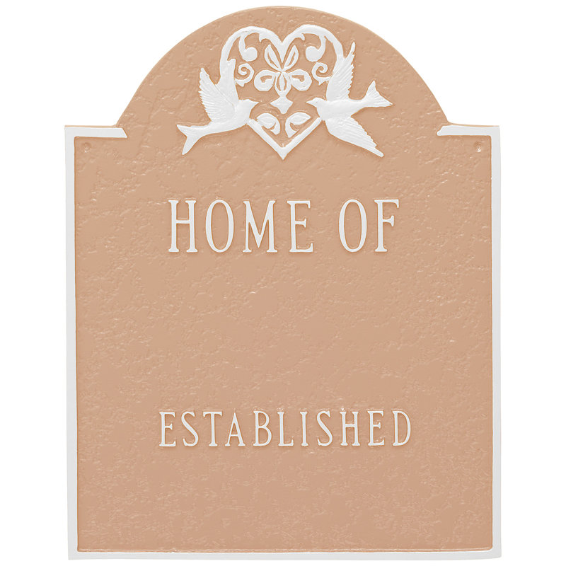Plaque d'adresse murale sur 4 lignes, Taupe / Blanc, Oui