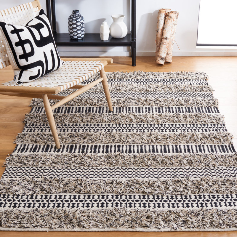 Natura Flat Weave Cotton Southwestern Rug, Rectangle 5' x 8'