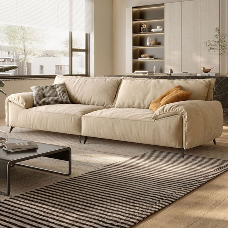 Coussin modulaire 100% polyester kaki clair, 3, H 35,04 po x l 102,36 po x P 43,31 po