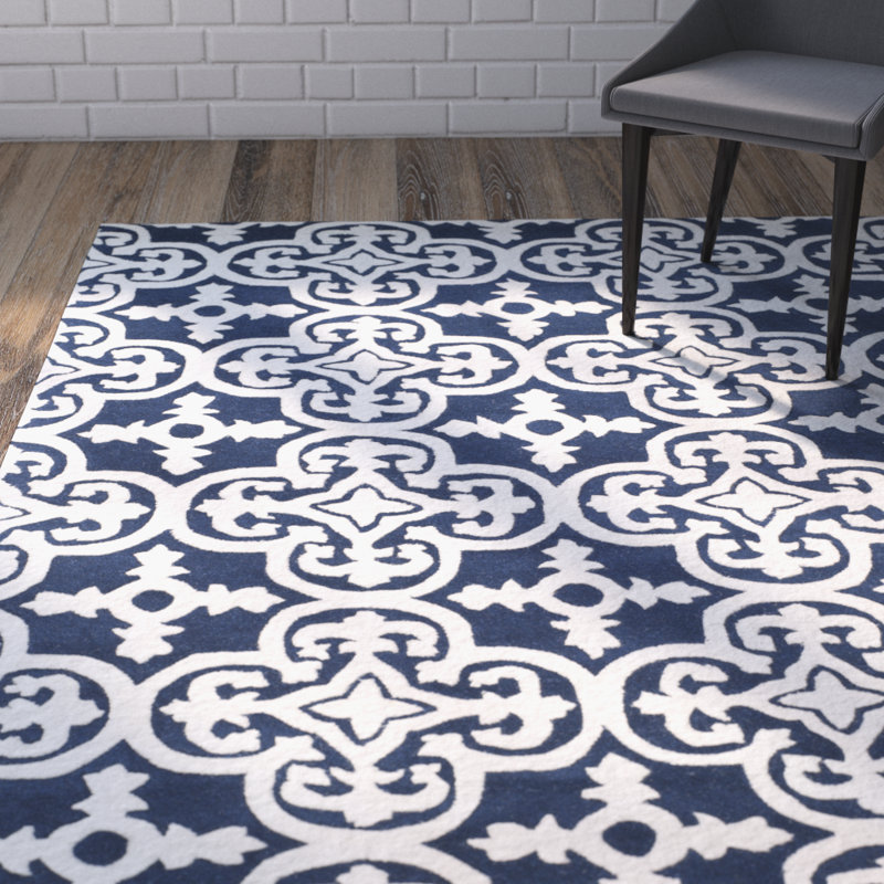 Tapis en laine touffeté à la main Neetu, Rectangle 6 pi x 9 pi