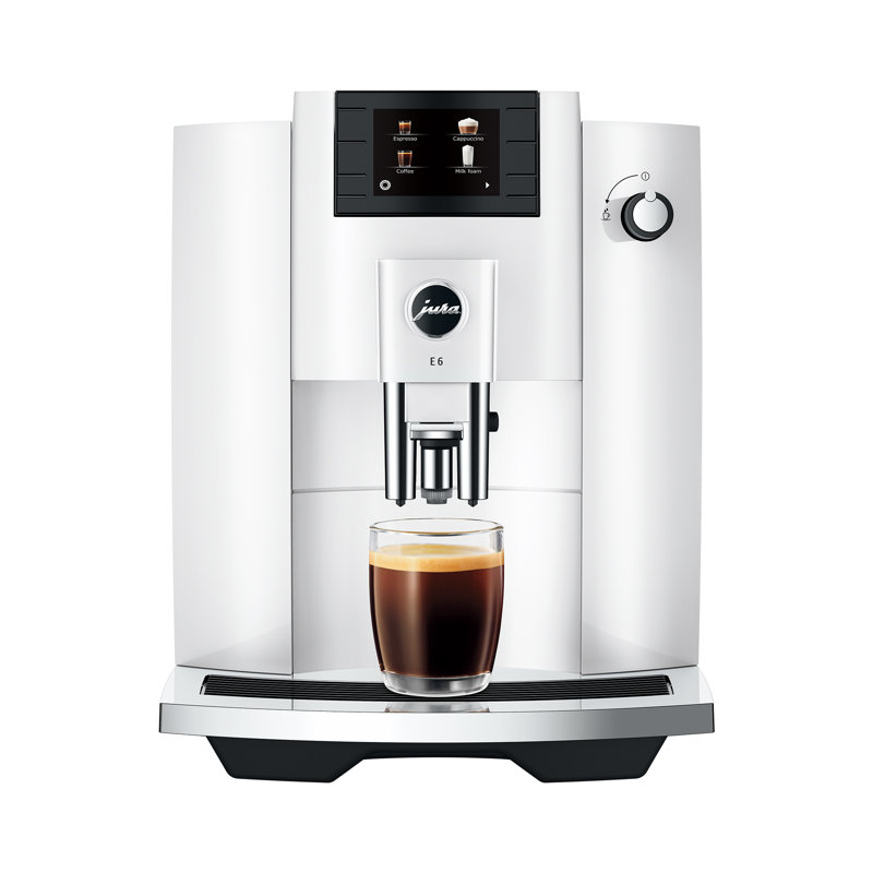JURA E6 Fully Automatic Coffee & Espresso Machine, Piano White