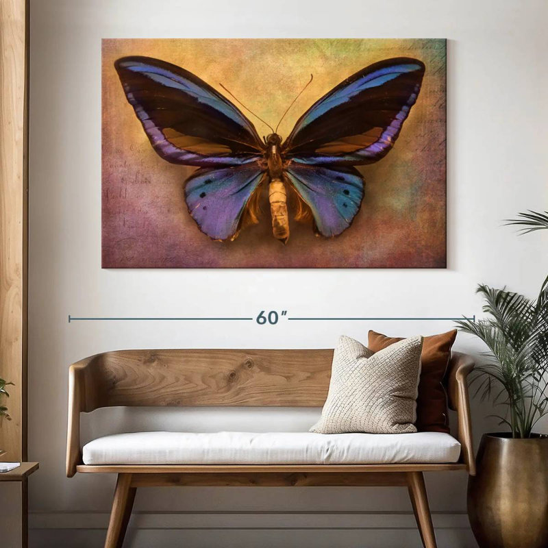 Brampt Purple Butterfly, 34" H x 51" W