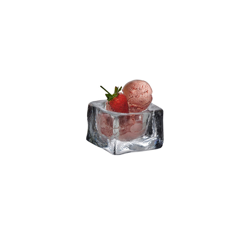 Ice Cube Handmade Crystal Dessert Bowl