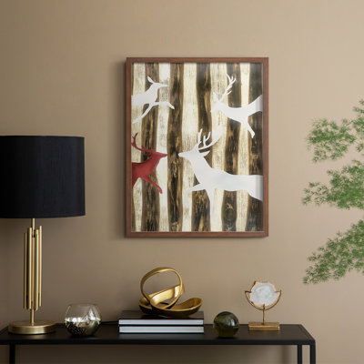 «Christmas Holiday Art DCCXCVII», reproduction d'art encadrée - bois massif