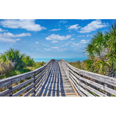 Wooden Boardwalk par Margaretw - Photographie sur toile tendue