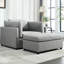Oversized Reading Chair With , Grey, Lumbar Support, High Linen Fabric, Removable Washable Covers Grey Single And Upholstery,