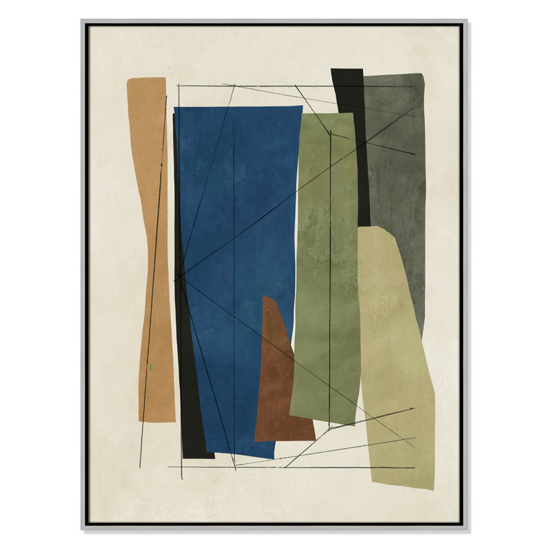 Beckton " Sync I " by Tom Reeves, 41.5" H x 31.5" W x 2" D, Silver Framed