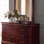 Commode 6 tiroirs Louis Philippe, finition cerisier-1839277370