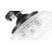Vintage Matte Black 3-Light Semi Flush Mount Ceiling Light Fixture with Etched Clear Glass Shade-699262076