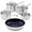Stellar 7000, 5 Piece Stainless Steel Cookware Set with Draining Lid