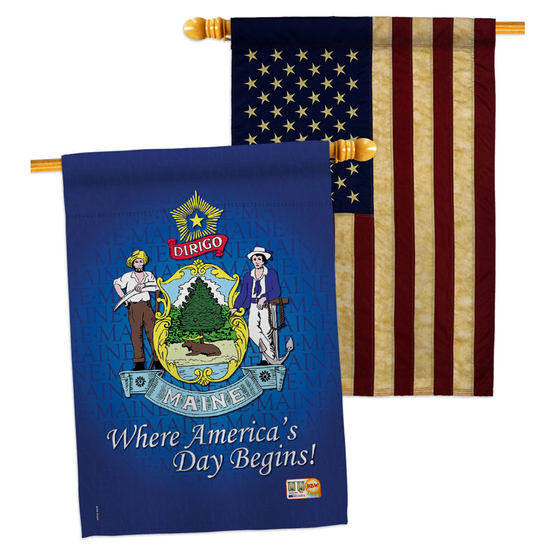 Drapeau de maison en polyester 2 côtés 3 pi 3 po x 2 pi 2 po
