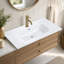 Lavabo intégré en céramique, blanc, BB0936Y311, bonde non incluse pour la salle de bain ou la cuisine