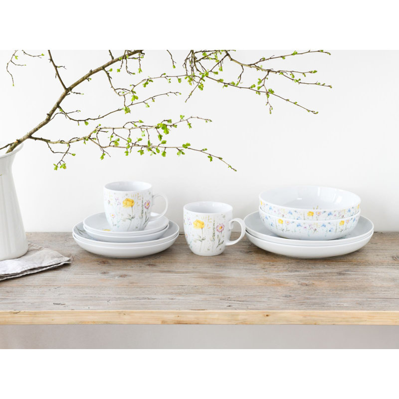 Allround Meadow Flowers 10 Piece Dinnerware Set, Service For 2