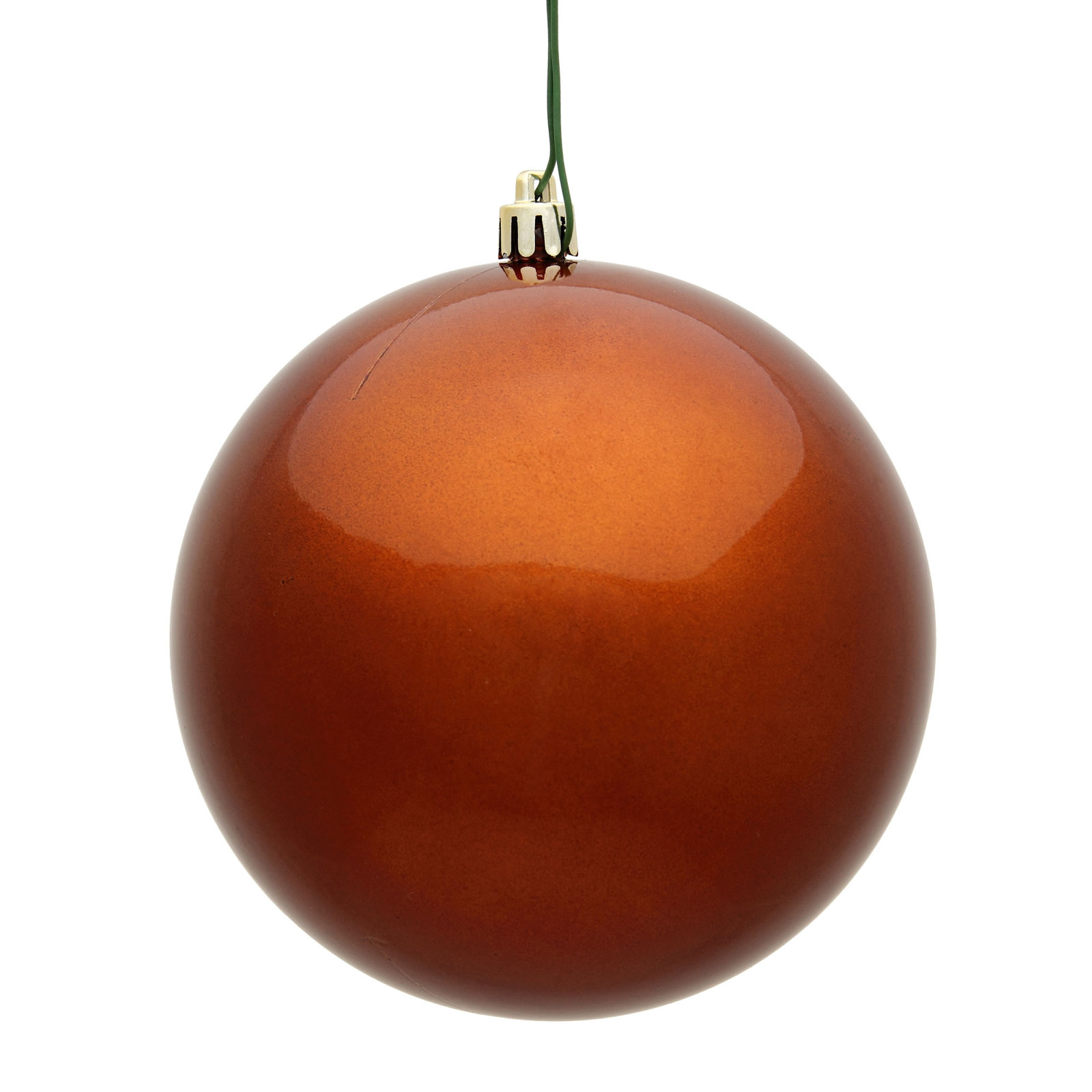 Holiday Décor Ball Ornament, Copper Candy, 3" H x 3" W x 3" D