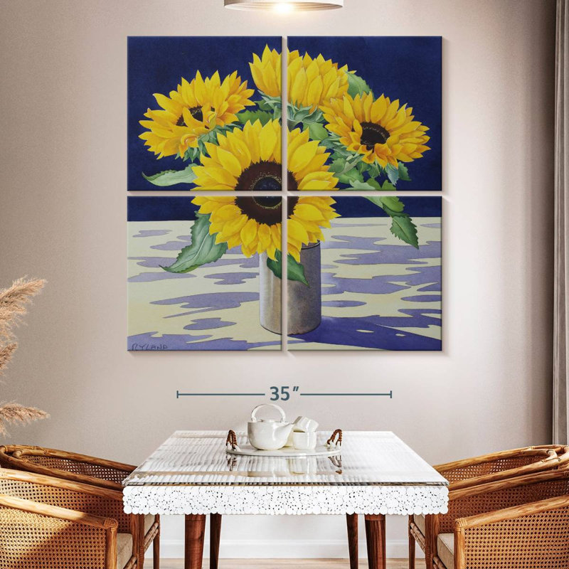 Harnek tournesol nature morte, H 50 po x l 50 po