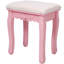 Ensemble de coiffeuse avec miroir et tabouret rembourré Princess