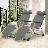 Outdoor Folding Lounge Chairs Recliner, Foldable Reclining Chair with Adjustable Backrest & Footrest-91677058