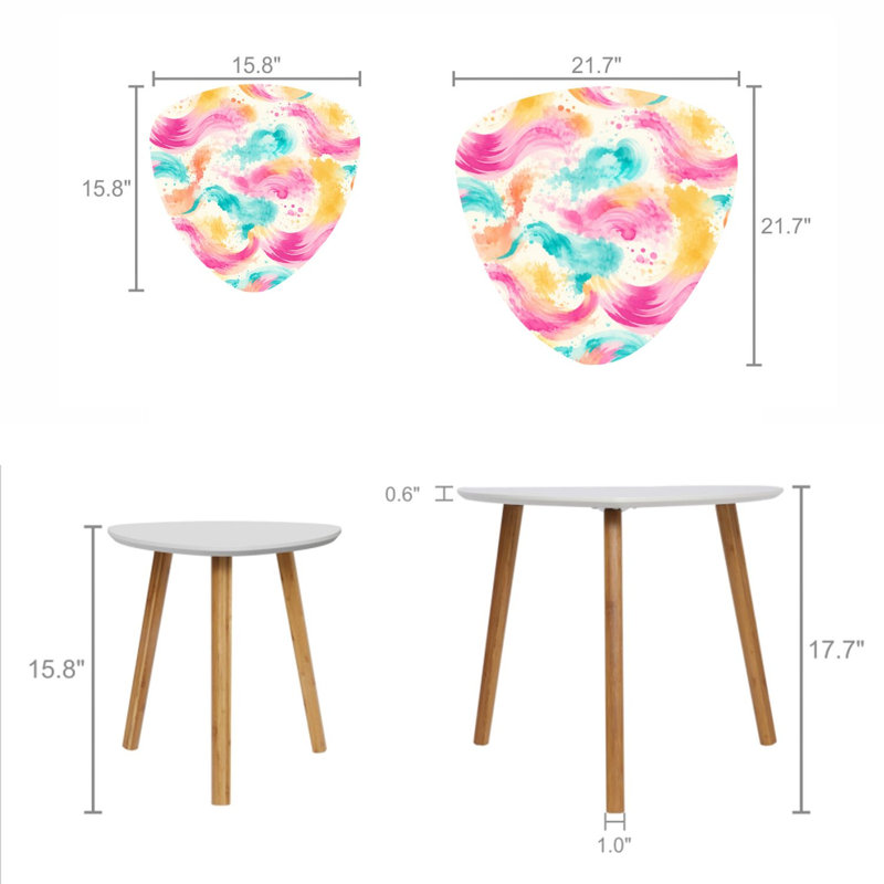 Ensemble de 2 tables basses gigognes Triangle