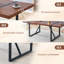 Ensemble de table de salle à manger en bois 87 po avec chaise rembourrée en cuir PU-116180493-115951196