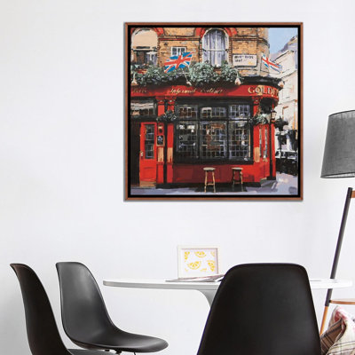UK Golden Pub by Marco Barberio - Gallery-Wrapped Canvas Giclée on Canvas