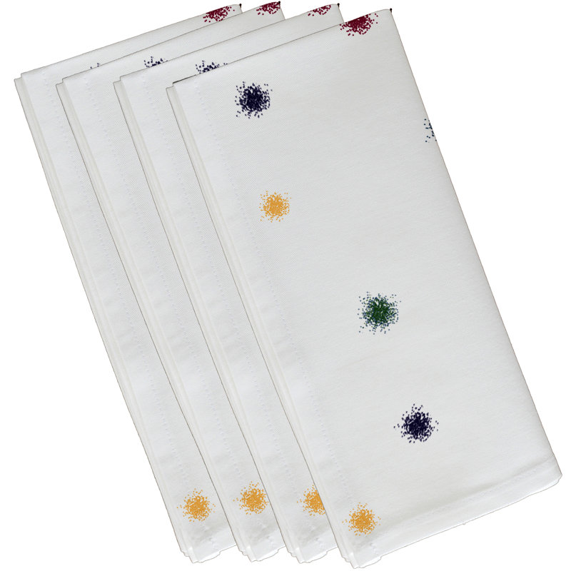 Ensemble de serviettes 4 pièces Jiesha Dots, Bleu clair