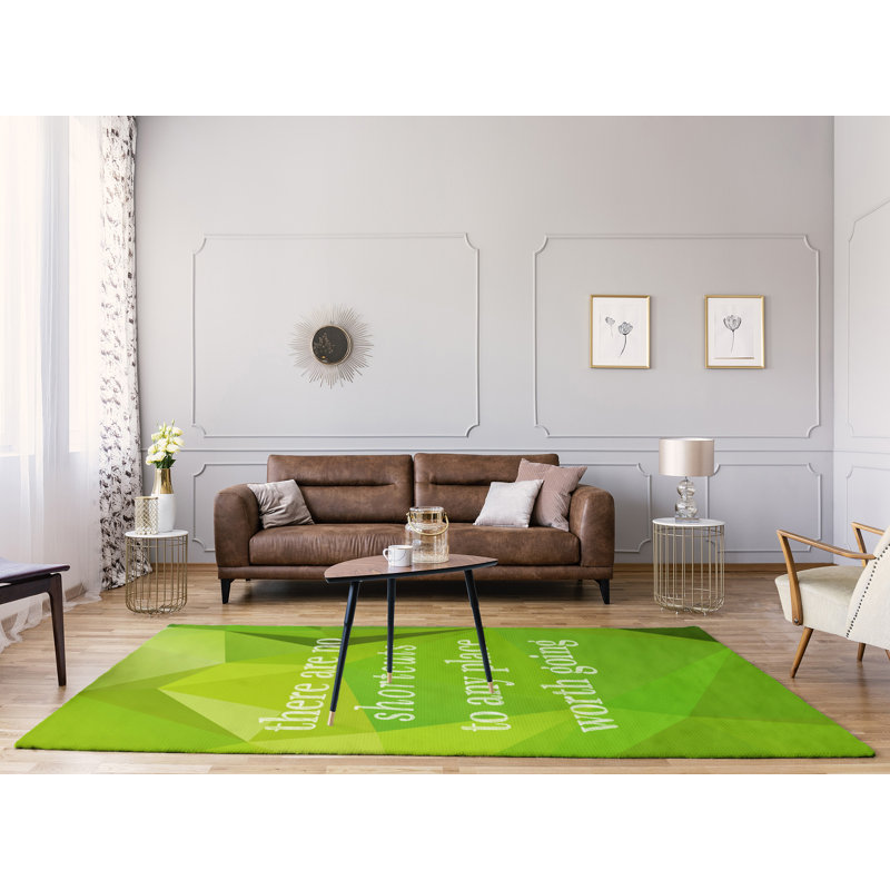 Tapis en poly-faux pierre pas de raccourcis guillemets, Rectangle 5 pi x 7 pi
