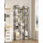 10 Tiers Vertical Shoe Rack, Narrow Shoe Tower, Tall Shoes Shelf with 2 Hooks, Adjustable Shelves, Corner Shoes Shelves for Small Spaces, Entryway, Living Room, Greige-1395223286-1357431760