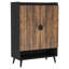 Armoire à chaussures 29,6 pouces en bois brun rustique avec portes-962511922