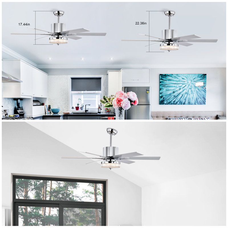 Conner Ceiling Fan with LED Light, Remote & 3-Speed AC Motor