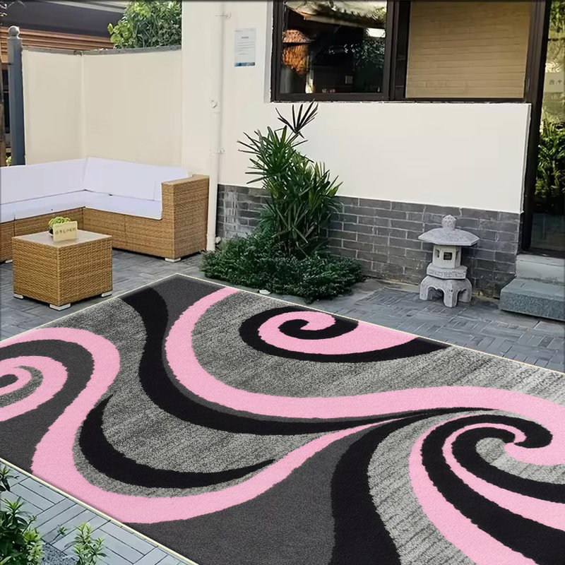 Swirl Pattern Area Rug, Soft And Lightweight, Suitable For All Seasons, Easy To Maintain And Easy To Clean, Machine Washable Carpet Floor Mat, Suitable For Living Room, Bedroom, Hallway, Balcony, Patio, Room Decor, Home Decor, Outdoor Decor