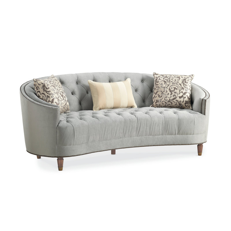 Anarah 90'' Upholstered Sofa, Light Blue Fabric