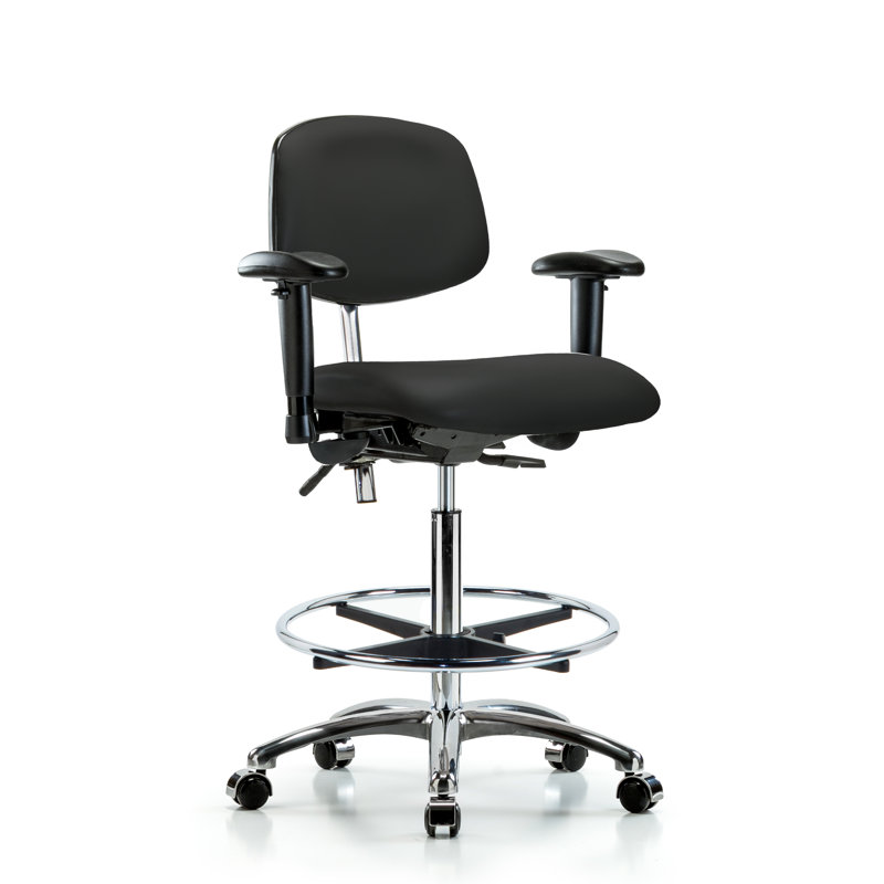 Chaise de dessin Beauregard, Noir, Patins, Inclus