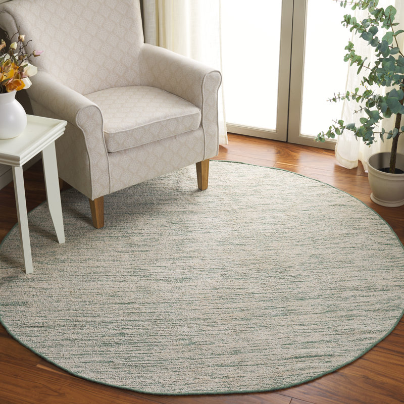 Shanetha Handwoven Recycled Cotton Rug, Round 6'