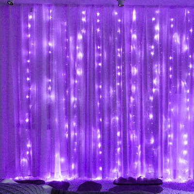 Window Curtain String Lights, 300 LED 8 Lighting Modes Fairy Copper Light with Remote, USB Powered -  The Holiday AisleÂ®, BB0622DA39334E2EA9A8B34F9AEF28BE