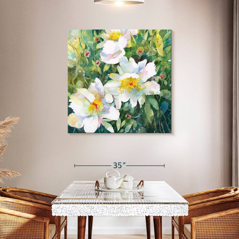 Harnek Pristine Peonies, 39" H x 39" W