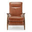 Fauteuil inclinable à accoudoirs en bois caramel-1078011982
