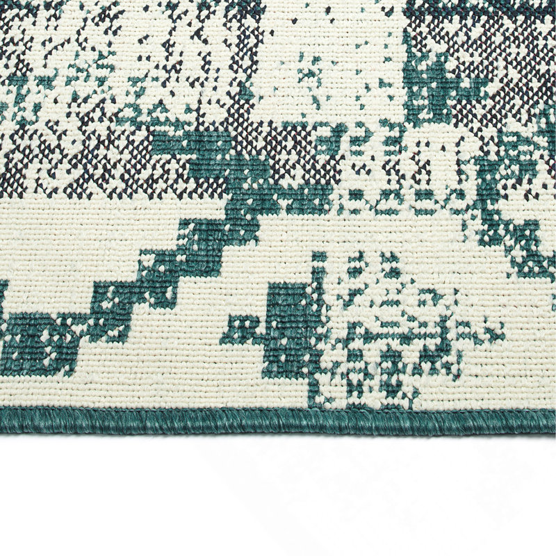 Tapis décoratif moderne, géométrique et texturé à motif de poils de 1 pi 11 po, Rectangle 3'7" x 1'11"