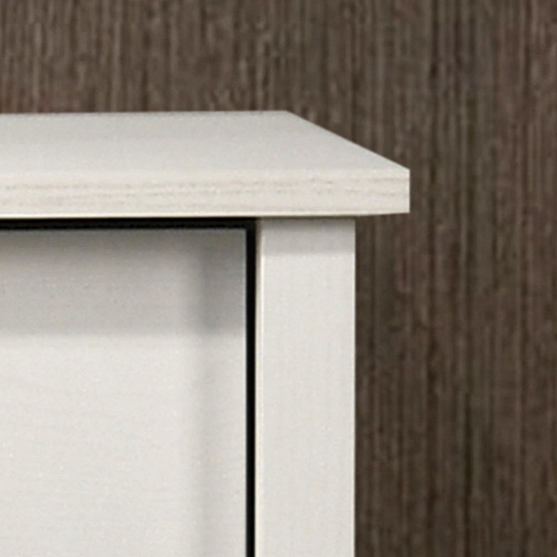 Commode 6 tiroirs 57 po avec poignées, Blanc
