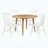 Light ash and white 5-piece dining set