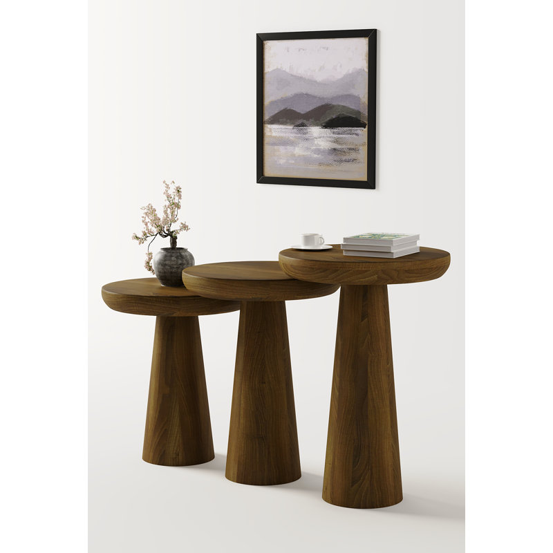 Breisha Solid Wood Coffee Table, Dark Walnut