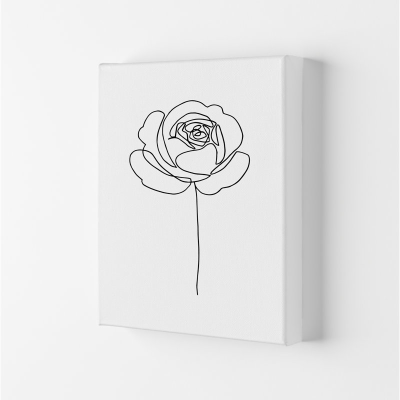 Rose - No Frame Print, 42cm H x 29.7cm W x 4cm D, Wrapped Canvas