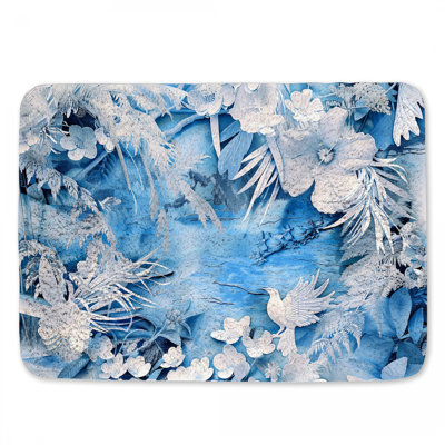 Tapis de bain floral